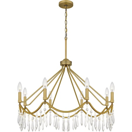 Quoizel Airedale Chandelier 8 Lights Aged Brass AID5030AB